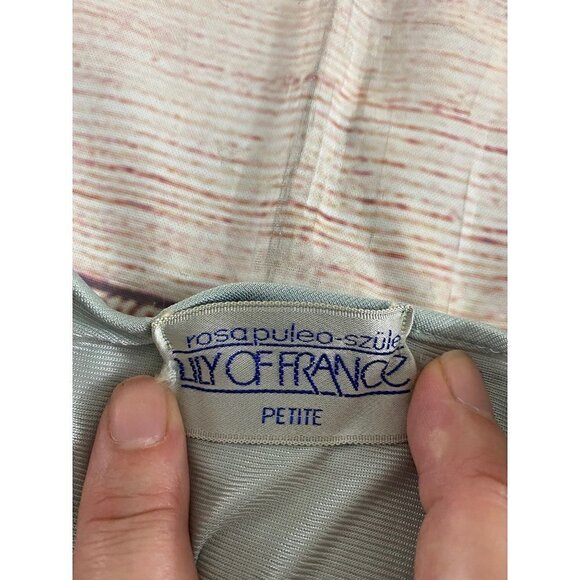 Vintage Rosa Pulea-Szule Lily Of France Front Tie bath Robe - Petite - Picture 7 of 12